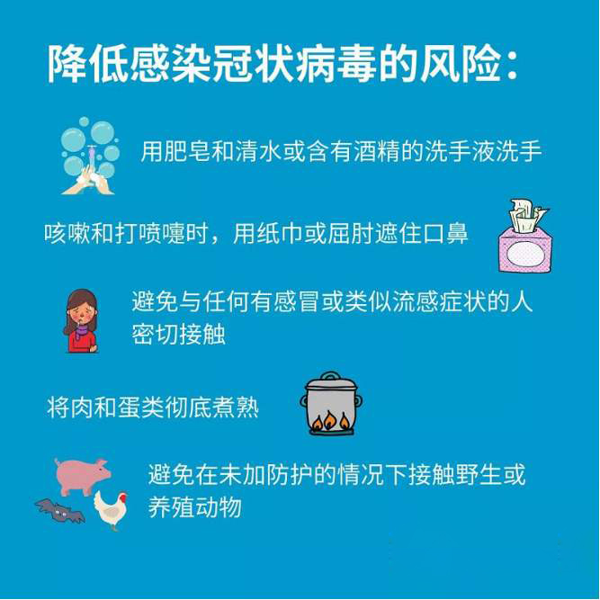 降低感染冠状病毒的风险